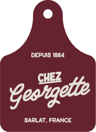 logo illustration planche bordeaux 4x chez georgette restaurant gites sarlat perigord